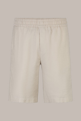Scurtino Linen Blend Shorts in Beige
