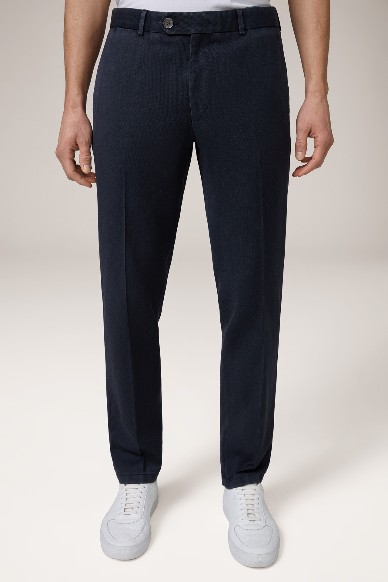 Frosted-Wool-Hose Santios in Navy