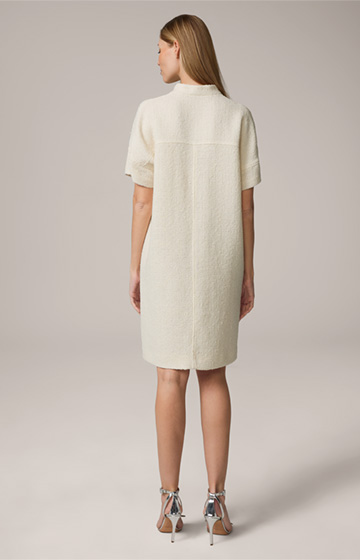 Tweed-Eggshape-Kleid in Creme
