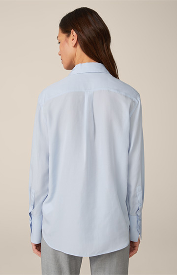 Tencel Shirt Blouse in Light Blue