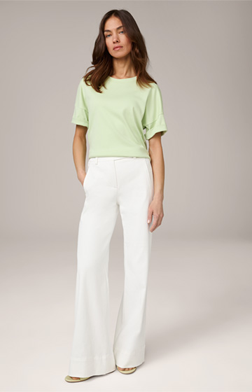 Cotton Interlock Half-Sleeve Shirt in Light Green
