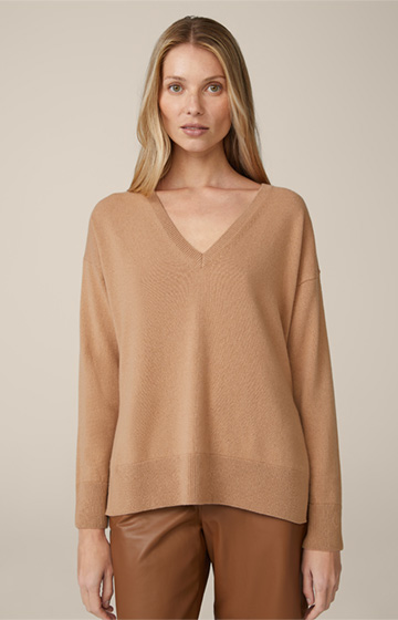 Cashmere Pullover in Camel
