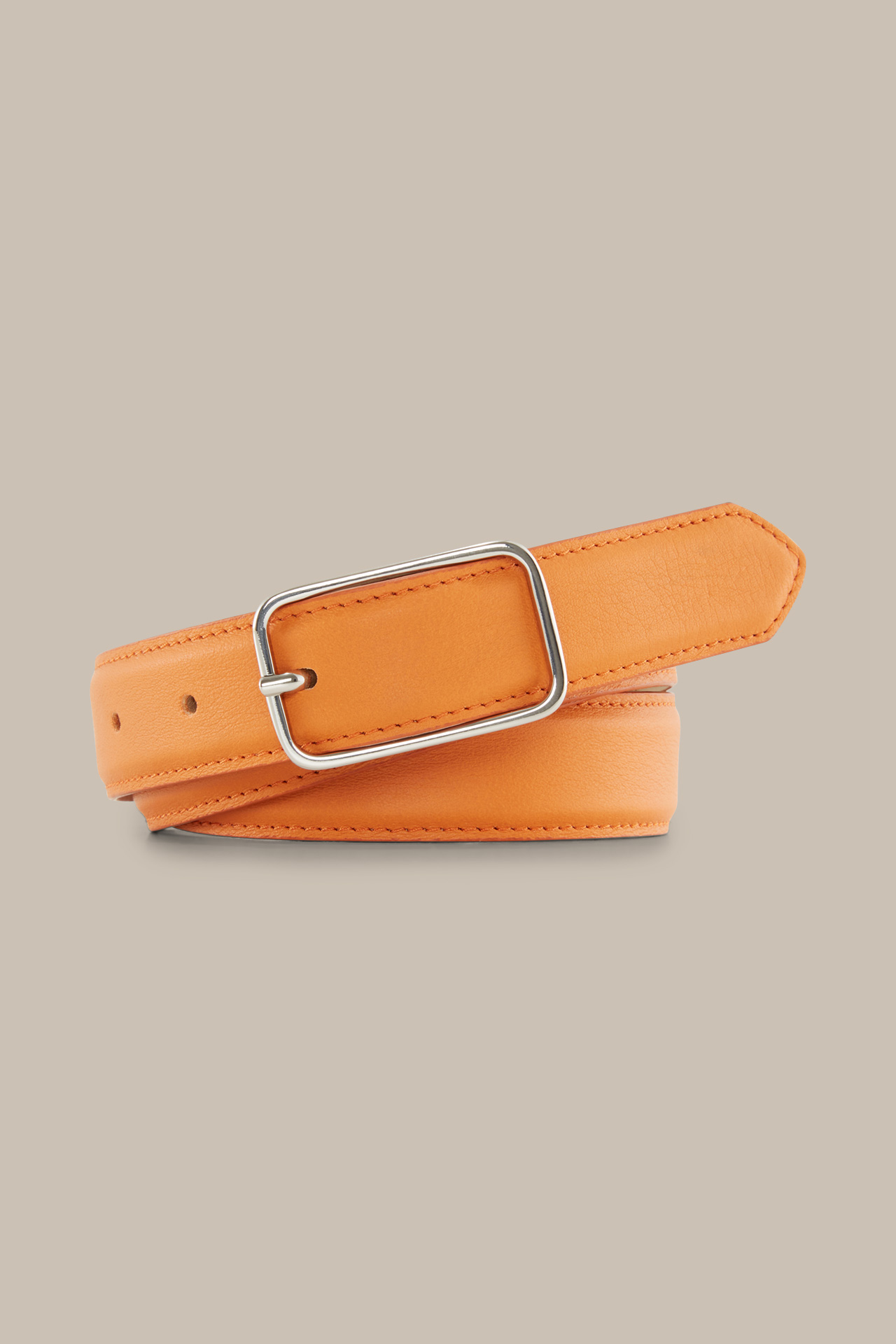 Nappa Leather Belt in Orange