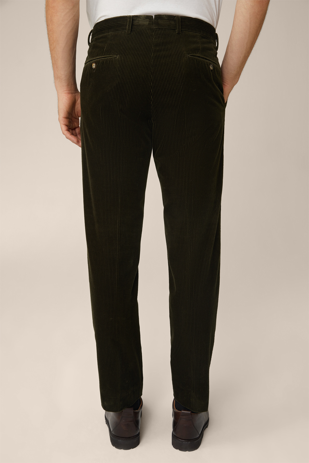 Pantalon en velours côtelé Santios, couleur olive