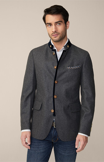 Sendling Trachtenjanker Traditional Jacket in Grey and Navy