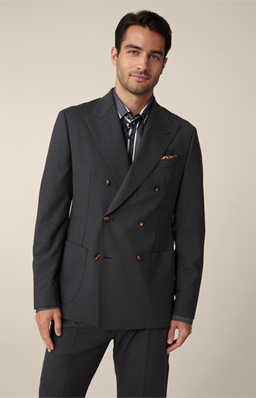 Sation Double-Breasted Modular Jacket in Anthracite