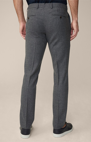 Peso Jersey Flannel Modular Travel Trousers in Grey Melange