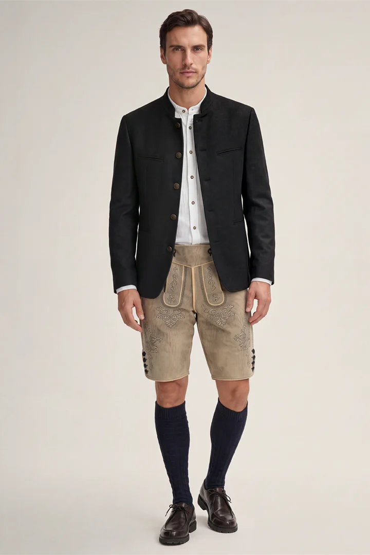 Leads to product detail page "Schwabing Traditional Costume Jacket in a Wool Mix with Cashmere in Anthracite"