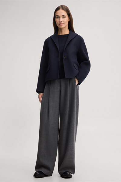 Leads to product detail page "Double-faced Blazer Jacket in Navy"