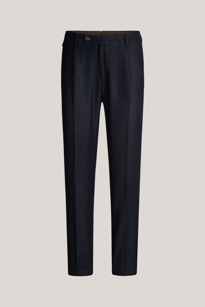 Führt zu Produktdetailseite „Cashmere-Baukasten-Hose mit Bundfalte in Navy"