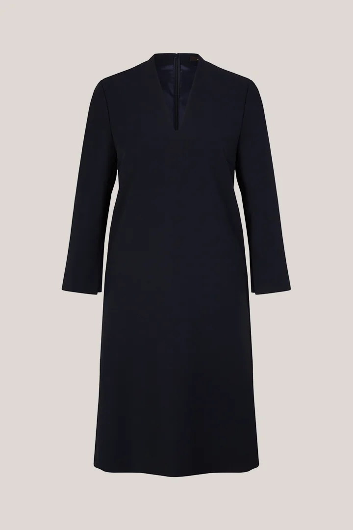 windsor. presents the product Crêpe Egg-shaped Dress in Navy from the category Dresses as a cut-out