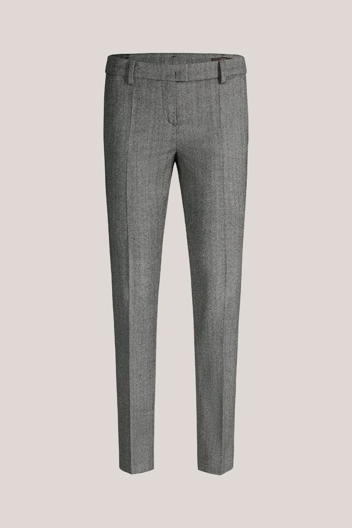 windsor. presents the product Grey virgin wool herringbone suit trousers from the category Trousers & Jeans as a cut-out
