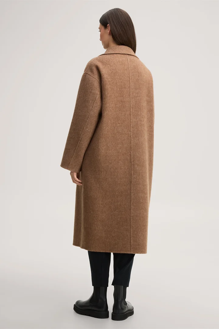Führt zu Produktdetailseite „Brushed-Double-Wollmix-Mantel in Caramel"