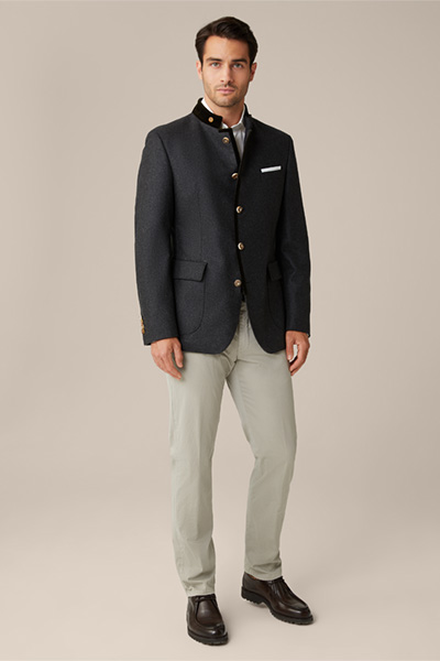 Leads to product detail page "Sendling “Trachtenjanker” Traditional Jacket in Anthracite and Dark Green"