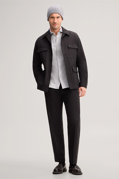 Führt zu Produktdetailseite „Schurwollmix-Baukasten-Shirtjacket in Braun"