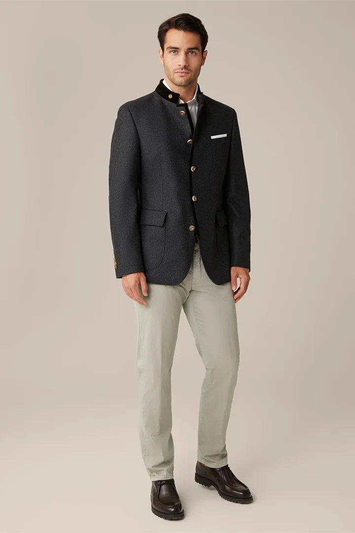 Leads to product detail page "Sendling “Trachtenjanker” Traditional Jacket in Anthracite and Dark Green"
