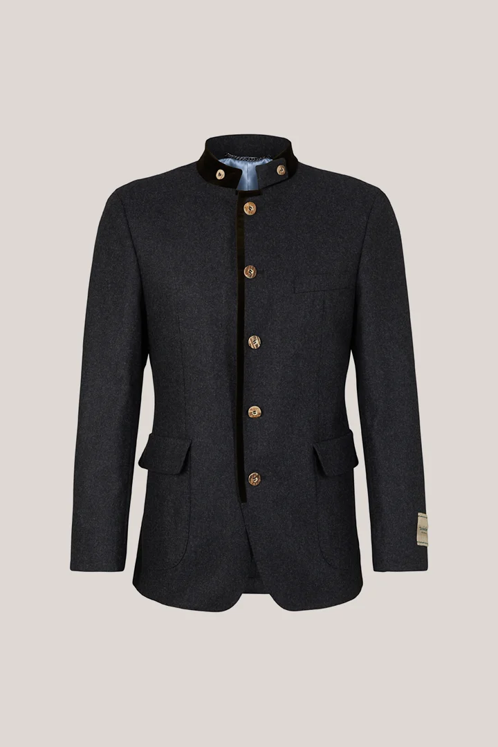 windsor. presents the product Sendling “Trachtenjanker” Traditional Jacket in Anthracite and Dark Green from the category Traditional costumes as a cut-out