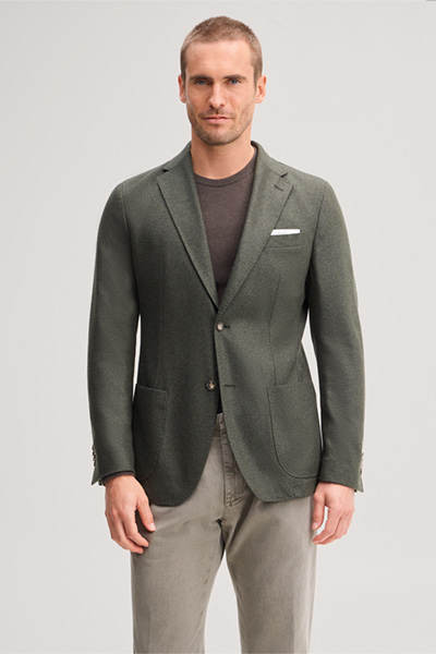 Führt zu Produktdetailseite „Cashmere-Sakko in Oliv"