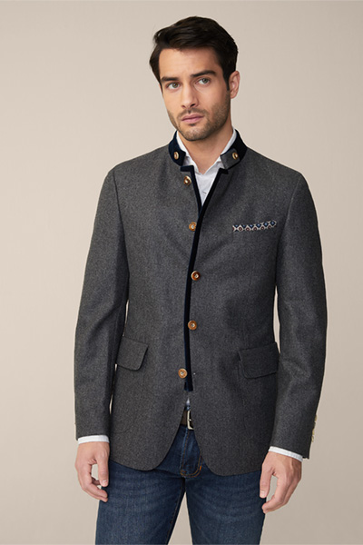 Leads to product detail page "Sendling Trachtenjanker Traditional Jacket in Grey and Navy"