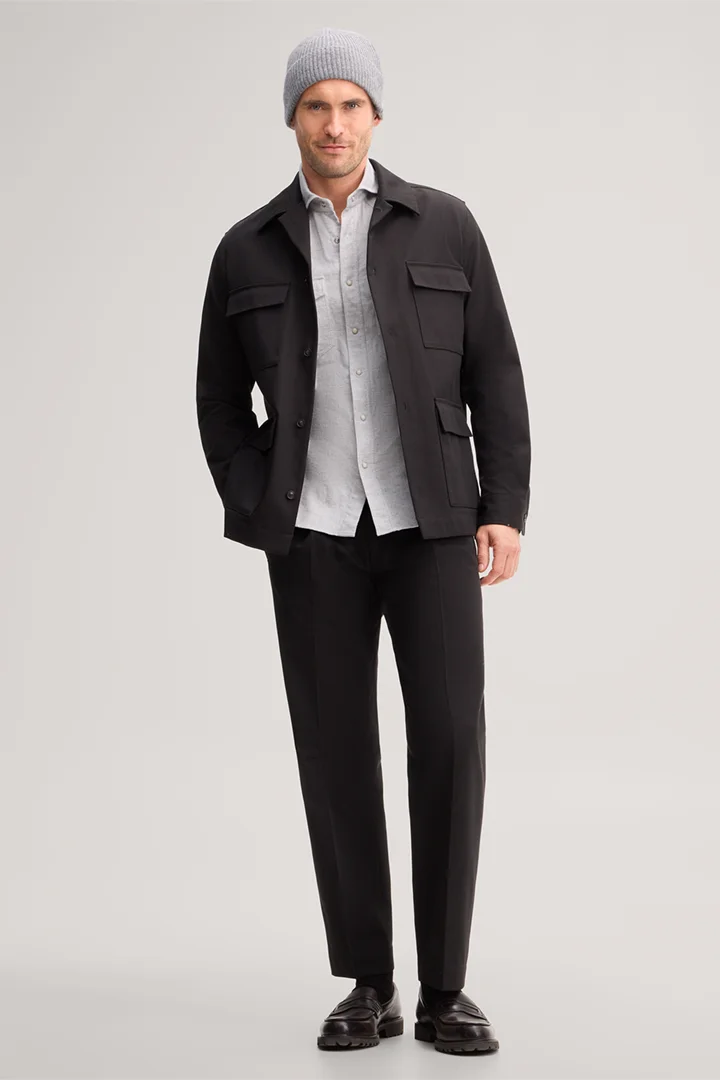 Führt zu Produktdetailseite „Schurwollmix-Baukasten-Shirtjacket in Braun"