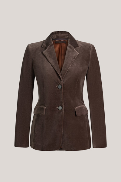  Velvet Blazer in Taupe 