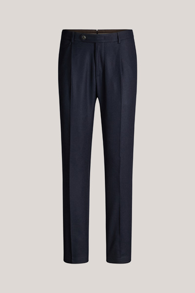 Führt zu Produktdetailseite „Wollmix-Baukasten-Hose mit Bundfalte in Navy"