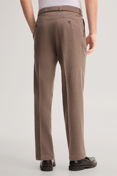 Führt zu Produktdetailseite „Schurwoll-Hose mit Bundfalte in Braun"