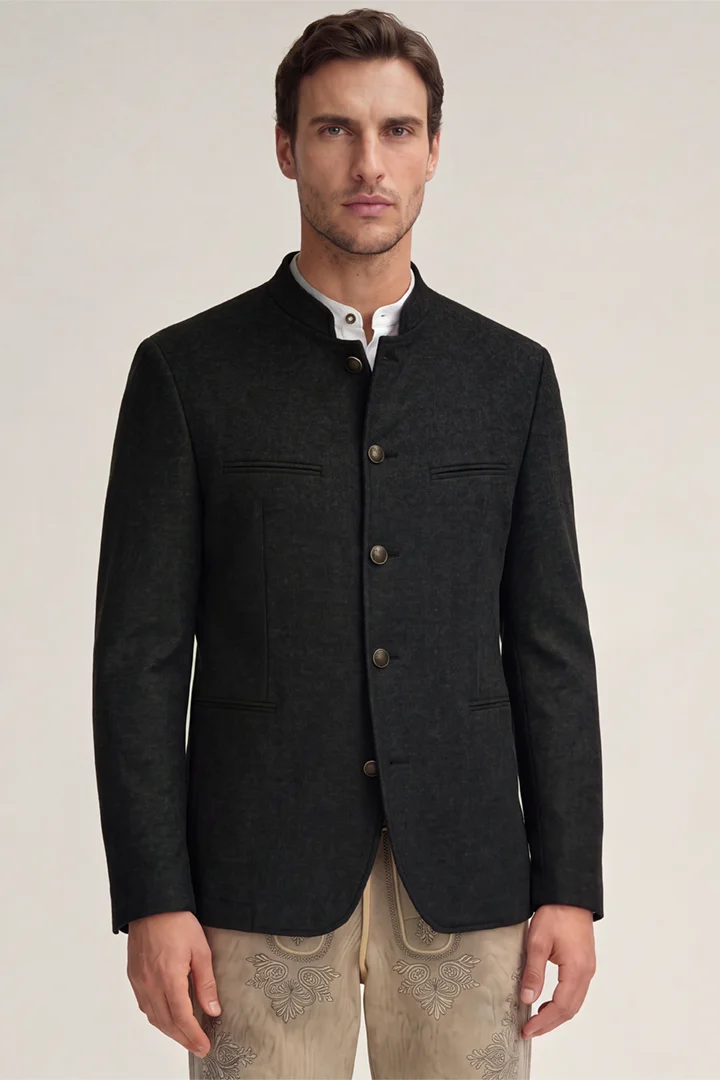 Leads to product detail page "Schwabing Traditional Costume Jacket in a Wool Mix with Cashmere in Anthracite"