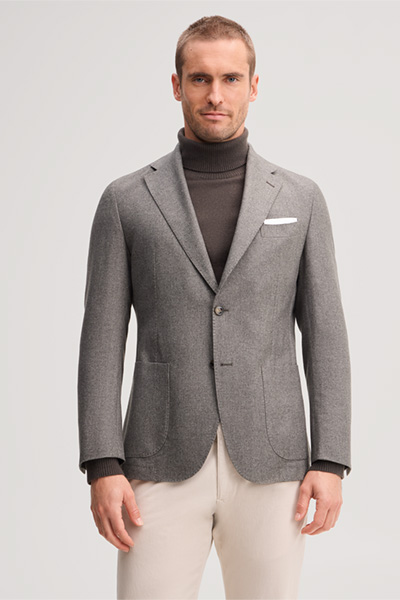Führt zu Produktdetailseite „Wollmix-Sakko mit Cashmere in Oliv"