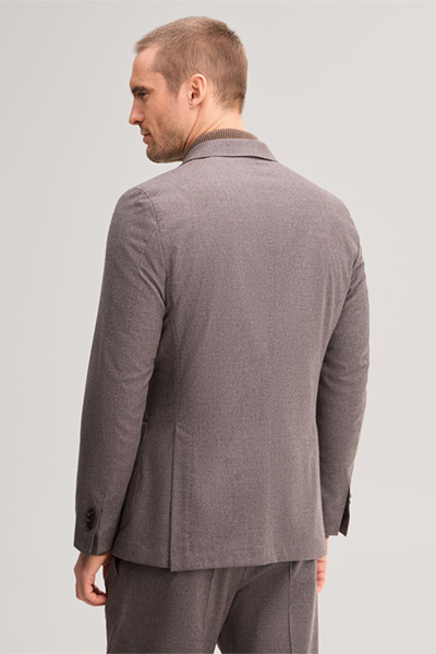 Leads to product detail page "Wool-blend modular double-breasted jacket in brown"