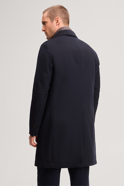 Führt zu Produktdetailseite „Wollmix-Citymantel mit Cashmere und Inlay in Navy"