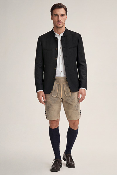 Leads to product detail page "Schwabing Traditional Costume Jacket in a Wool Mix with Cashmere in Anthracite"
