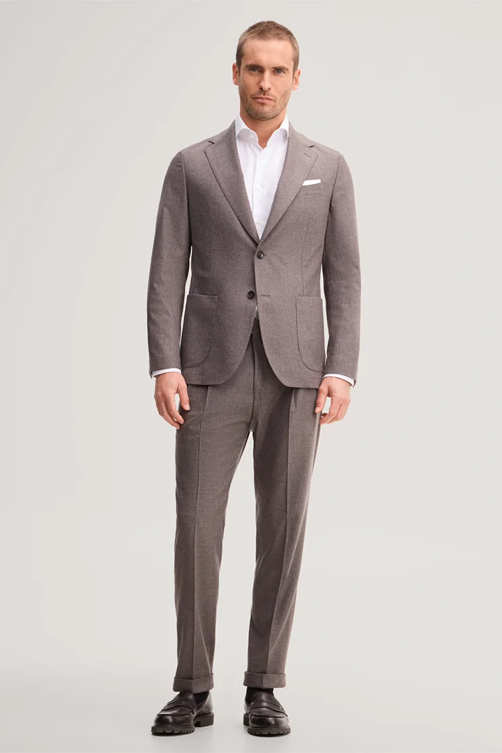 windsor. presents the product Brown wool-blend modular suit jacket from the category Modular jackets as an outfit