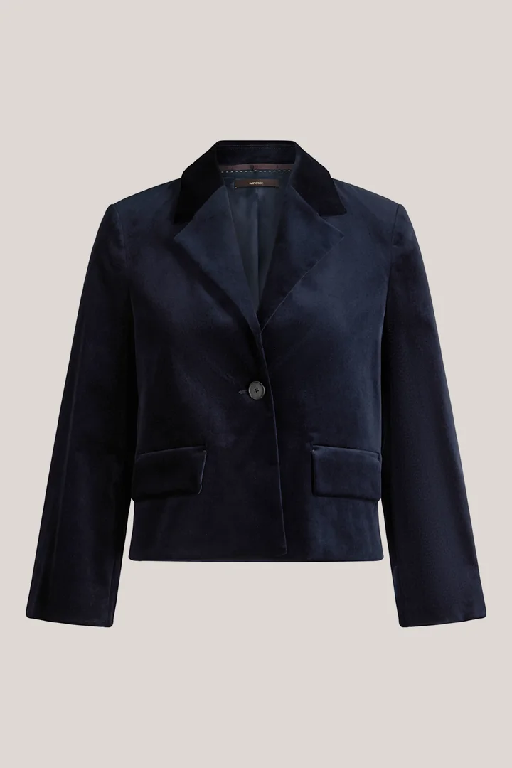 windsor. präsentiert das Produkt Samt-Blazer in Navy aus der Kategorie Blazer & Westen als Freisteller