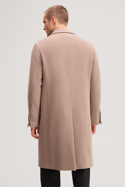 Führt zu Produktdetailseite „Wollmix-Doppelreiher mit Cashmere in Hellbraun"