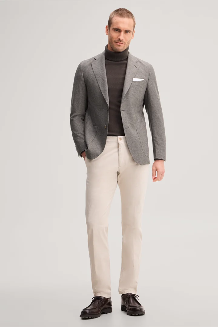 Führt zu Produktdetailseite „Wollmix-Sakko mit Cashmere in Oliv"