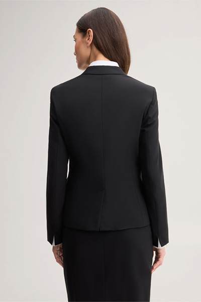 Führt zu Produktdetailseite „Schurwoll-Stretch-Blazer in Schwarz"