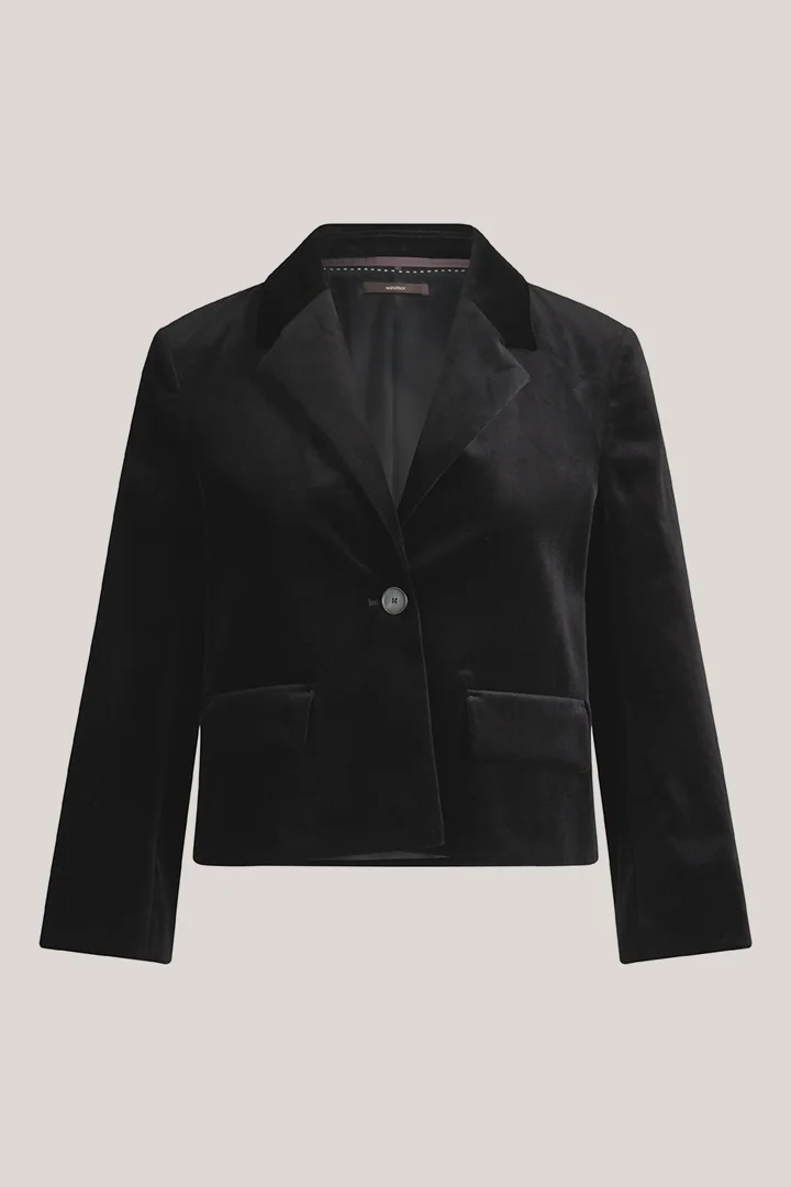 Black velvet blazer