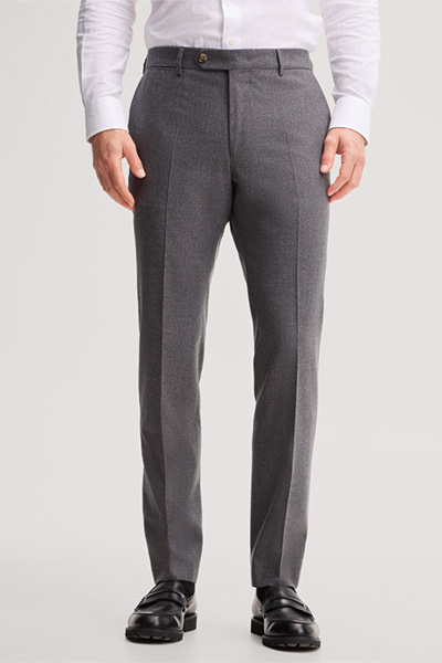 Führt zu Produktdetailseite „Wool-blend modular trousers in anthracite"