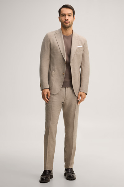 Mène à la page produit « Veste modulable en laine mélangée et cachemire, couleur beige »