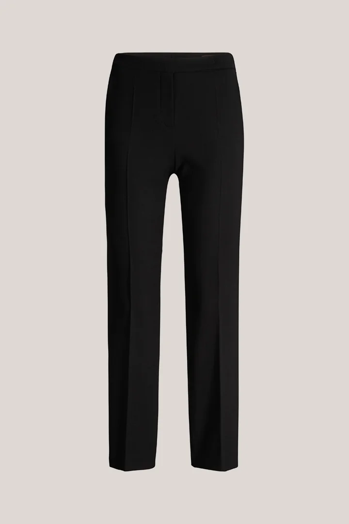 windsor. presents the product Black wool crepe straight cut trousers from the category Trousers & Jeans as a cut-out