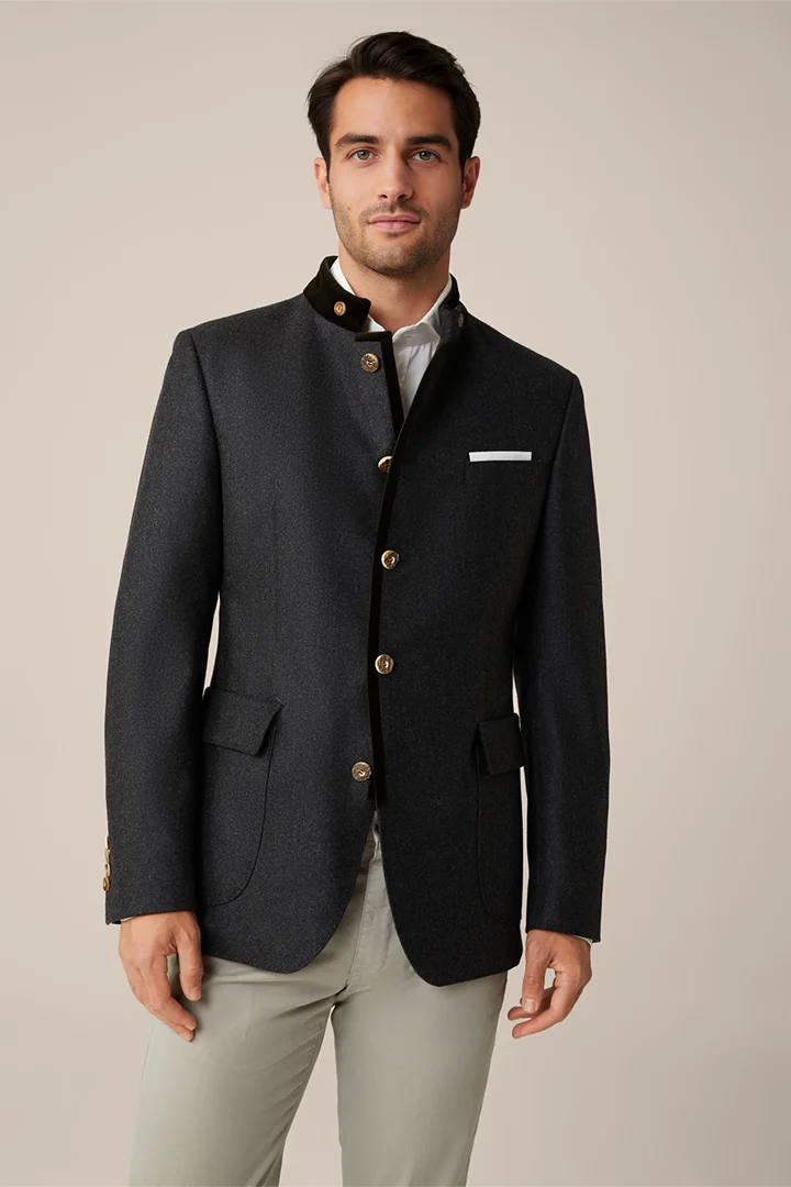 Leads to product detail page "Sendling “Trachtenjanker” Traditional Jacket in Anthracite and Dark Green"
