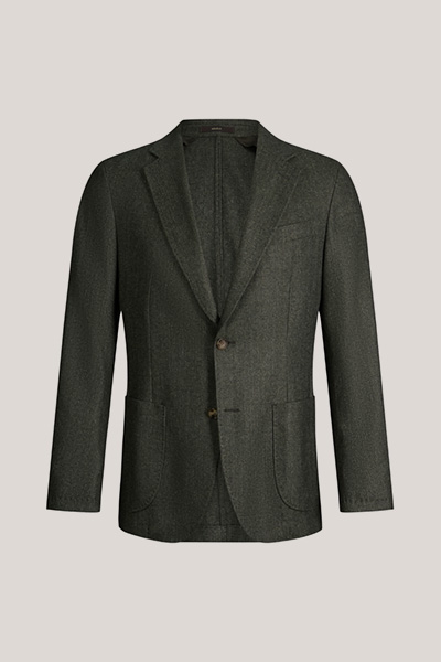 Veste modulable en laine mélangée, couleur olive
