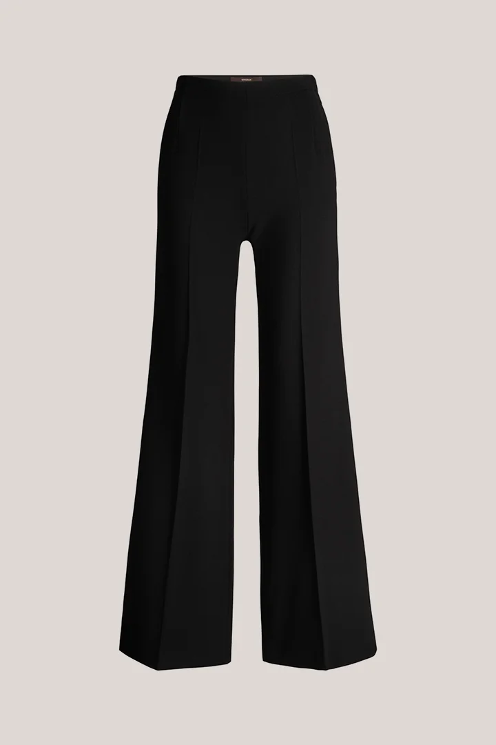 windsor. presents the product Black a-line wool crepe marlene trousers from the category Trousers & Jeans as a cut-out