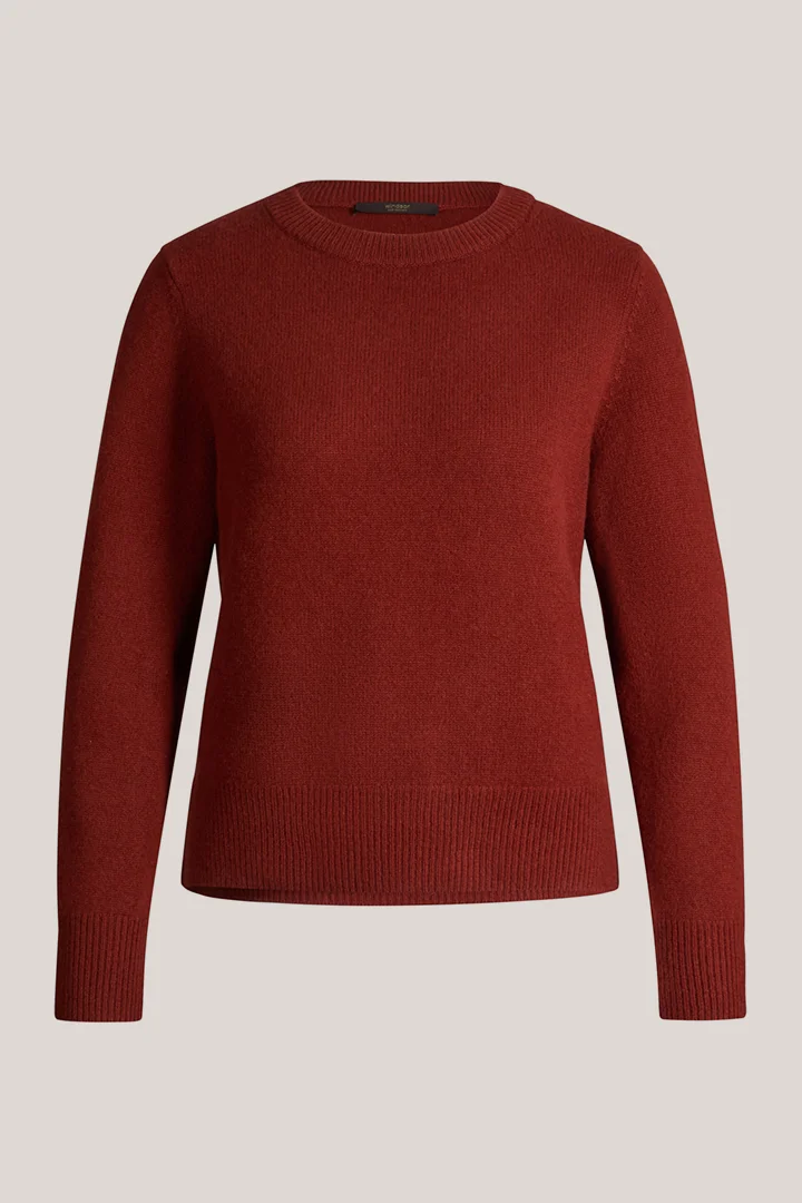 Führt zu Produktdetailseite „Cashmere-Pullover in Dunkelrot"