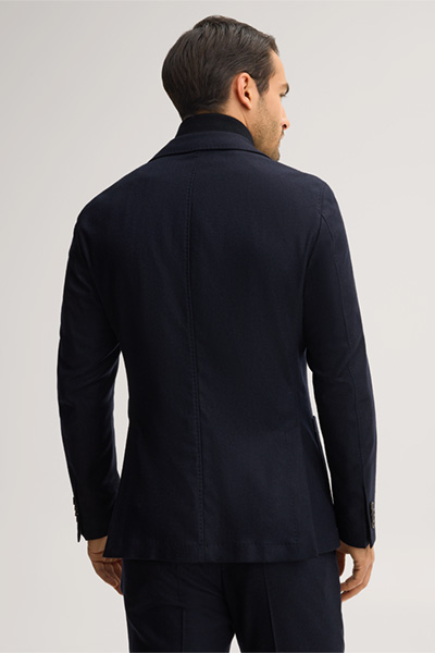 Mène à la page produit « Veste modulable en laine mélangée avec empiècement bleu marine »