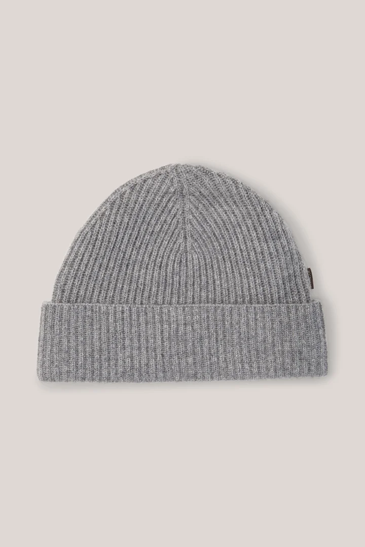Mène à la page produit « Bonnet en cachemire, gris chiné »
