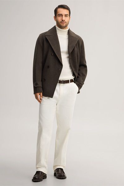 Leads to product detail page "Cashmere Roll Neck Pullover in Off-white"