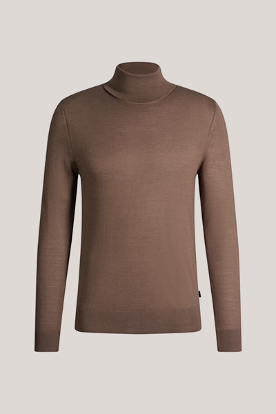 Führt zu Produktdetailseite „Woll-Rollkragen-Pullover mit Cashmere in Braun"