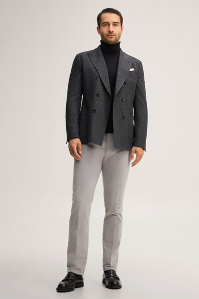 Führt zu Produktdetailseite „Woll-Rollkragen-Pullover mit Cashmere in Schwarz"
